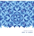 blue triangle texture horizontal frame seamless vector image