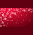christmas background of snowflakes vector image