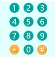 flat numbers background vector image