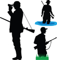 hunters of wild animals vector image vector image