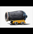 cartoon retro cannon on white vector image