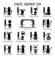 fitness equipment gym vector image