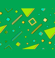 geometric seamless pattern with memphis elements vector image vector image
