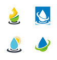 set collection drop logo vector image