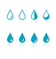 water drop icons symbols signs set vector image