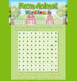 find hidden words english word search puzzle game vector image