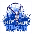 hip hop dancer on white background vector image