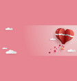 paper cut love and valentines day vector image vector image
