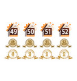 ribbon anniversary template set vector image
