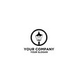 street lamp logo design vector image