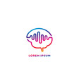 mind wave outline logo design template colorful vector image