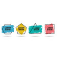 set modern abstract banners brush vector image vector image