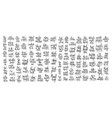 set of 100 hand lettering inscriptions text vector image