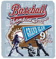 9th inning grandslam baseball vector image vector image