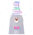 bear and books vector image