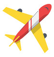 cartoon airplane colorful plane air travel vector image