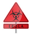ebola danger poster vector image