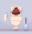 toilet symbols poop little funny faces vector image vector image