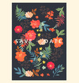 wedding floral background colorful invitation vector image vector image