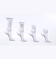 3d realistic white sports and casual white vector image