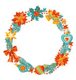 merry christmas frame design holiday decorations vector image