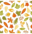 falling leaves seamless pattern background vector image vector image