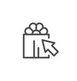 gift choice line icon vector image