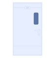 heavy metal door with small window laboratory vector image vector image