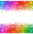 multicolored glitter on white background vector image vector image