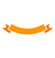 orange ribbon flag decorative label blank tag vector image