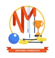 rhythmics gymnastic concept vector image