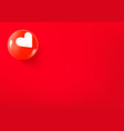 wallpaper with heart pictogram 3d background vector image vector image