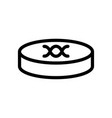 dna lab icon isolated contour symbol vector image vector image