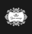 funeral card with flowers wreath and cross vector image