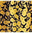 golden black flowers blossoms kimono vector image
