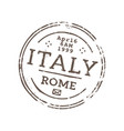 italy rome postage and postal rubber stamp vector image