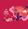 lovely couple valentines day festival vector image