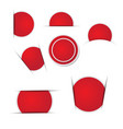 red circle stickers on white background vector image vector image