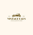 vintage car logo vector image