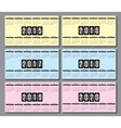 calendar grid 2015 2016 2020 for business card vector image vector image