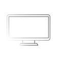 computer with blank screen icon image vector image