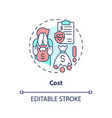 cost concept icon vector image vector image