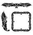 floral decorations frame and dividers vector image