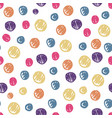funny hand drawn circles shape seamless pattern vector image