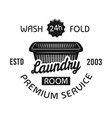 laundry room dry cleaning service emblem vector image vector image