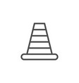 traffic cone line outline icon vector image