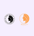 beautiful woman logo design template decorated vector image