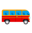 bus flat icon vector image vector image