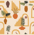 contemporary seamless pattern with aesthetic hand vector image