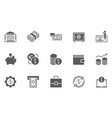 finance and banking line icons set vector image